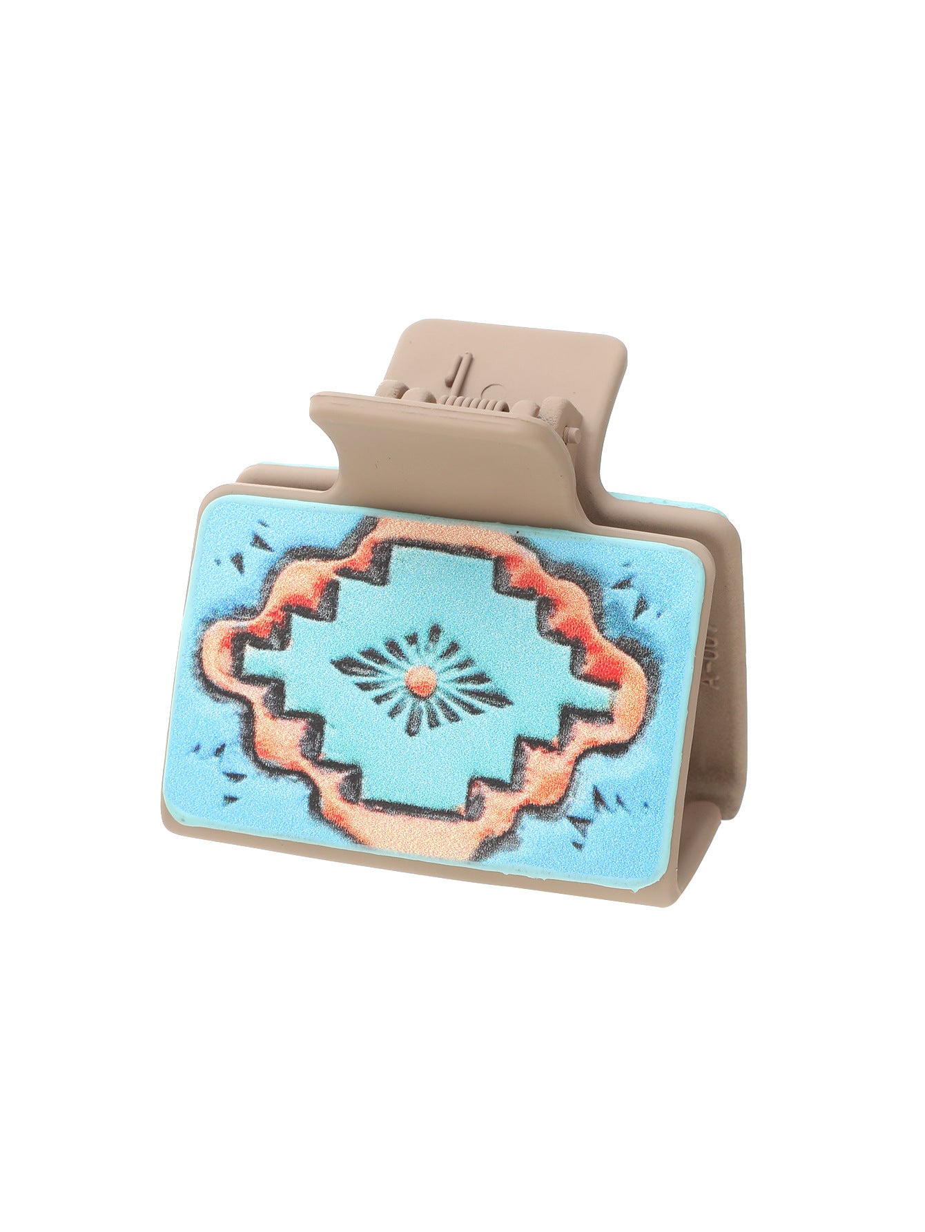 Wholesale Western Style Cactus Aztec Leather Hair Clip Shark Clip Combo